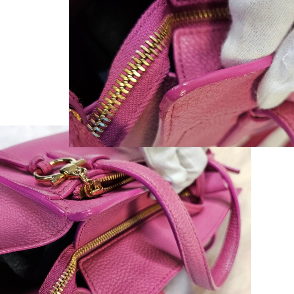 Authentic Salvatore Ferragamo Gancini Amy 21 Leather Tote - Picture 10 of 17